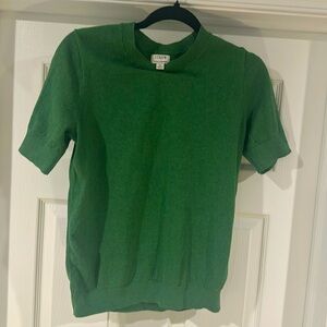 Like new Green J Crew short sleeve women’s sweater, size S